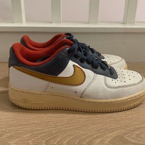 Nike Air Force One '82 White/Navy/Gold/Red